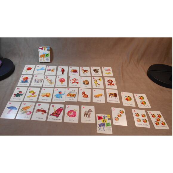 Vintage 1959 ABC Spelling & Counting Fun Card Game ED-U Cards - Picture 2 of 8